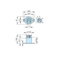 DIN connector Sleeve socket, straight pins Number of pins: 6 Silver Hirschmann MAB 6 1 pc(s)