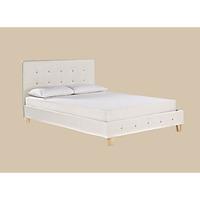 Diamante Double Bed Frame White