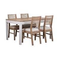 Dixon Small Extending Dining Table with 4 Oak Chairs