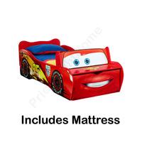 disney cars lightning mcqueen feature toddler bed with storage mattres ...