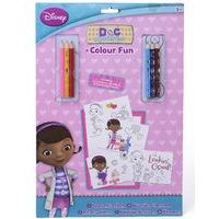 disney doc mcstuffins colour fun set with 6 pencils