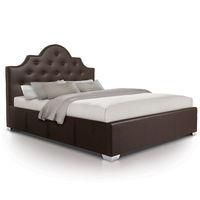 Diamante Luxury Leather Extra Storage Ottoman Bed - Kingsize - Brown