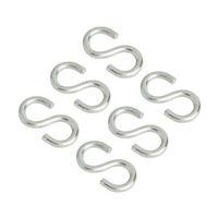 Diall Zinc Plated Steel S Hook Pack of 6