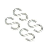 Diall Zinc Plated Steel S Hook Pack of 4