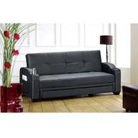 Diana Contemporary Black Sofa Bed With Storage