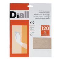 diall 120 fine sandpaper sheet pack of 10