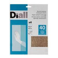 diall 40 coarse sandpaper sheet pack of 4