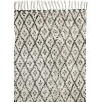 Diamonds Off White and Black Large Carpet (Set of 4)