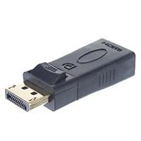 Display port DP male to HDMI female adapter USB with audio(Black)