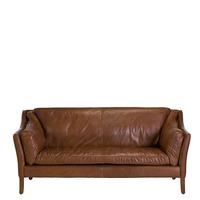 Dillon Leather High Back 3 Seater Sofa