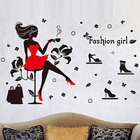 DIY Fashion Modern Girl Wall Stickers Creative Home Decoration Living Room Wall Decals