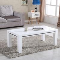 Diamante Coffee Table In White High Gloss With Rhinestones