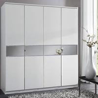 Diamant 4 Door Wardrobe With Glass In Centre