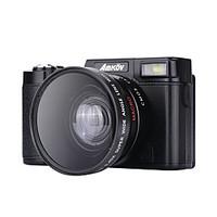 Digital Camera AMK-CDR2 Max 24MP Rolling 3 Inch HD TFT Screen 4x Digital Zoom Camcorder 1080P Black