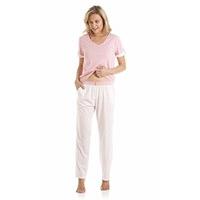 Ditsy Dots Cotton Jersey Short Sleeve Pyjamas- Blue or Pink S/M/L/XL (Medium (12/14), Pink)