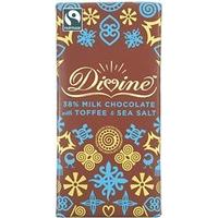 divine 38 percent milk chocolate with toffee and sea salt 100 g pack o ...