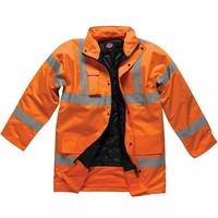 Dickies Motorway Safety Jacket, Orange, Small