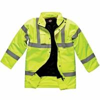 Dickies Premium Motorway Hi Vis Jacket / Mens Workwear (4XL) (Hi-Vis Yellow)