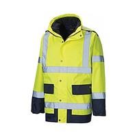 dickies mens high visibility viz 3 in 1 two tone jacket yellow sa7006