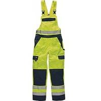 dickies mens industry high visibility viz bib brace yellow sa30045