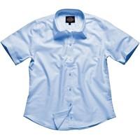 Dickies SH64350 BU 8 Size 34 Ladies Short Sleeve Shirt - Blue