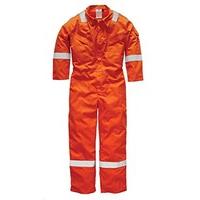 dickies fr5404 or 40r size 50 pyrovatex antistatic coverall orange