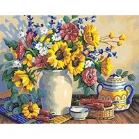 Dimensions Paintsworks Paint by Numbers Sunflower Still Life Acrylic Paint Set