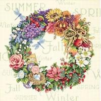 dimensions wreath of all season counted cross stitch kit multi colour