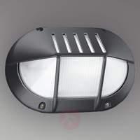 Discrete outdoor wall lamp VISA OVALE anthracite