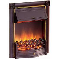 dimplex horton inset fire black with brass effect finish