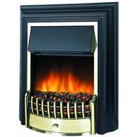 Dimplex Cheriton Freestanding Fire (Brass/Black Finish ) With Thermostat and Remote Control