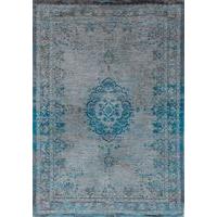 Distressed Turqouise & Grey Medallion Rug - Louis De Poortere 170x240