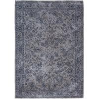 distressed slate blue floral flatweave rug 140 x 200 louis de poortere