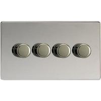 dimmer switch 4 gang chrome