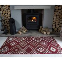 diamonds terracotta modern fireplace rugs