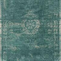 Distressed Jade Green Traditional Medallion Rug - Louis De Poortere 230x230