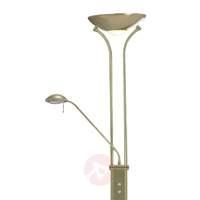 Dimmable Jerik uplighter, brass satin-finished