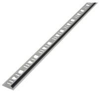 diall chrome aluminium external edge tile trim