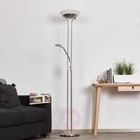 Dimmable LED uplighter Denise with reading lamp