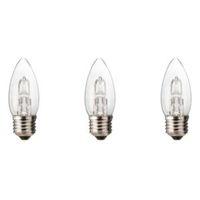 Diall E27 19W Halogen Dimmable Candle Light Bulb Pack of 3