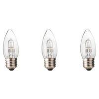 Diall E27 46W Halogen Dimmable Candle Light Bulb Pack of 3