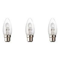 Diall B22 30W Halogen Dimmable Candle Light Bulb Pack of 3