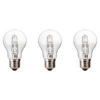 Diall E27 57W Halogen Dimmable Classic Light Bulb Pack of 3