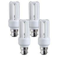 Diall B22 11W CFL Stick Light Bulb Pack of 4