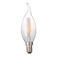 Diall E14 4W LED Filament Candle Bent Tip Light Bulb