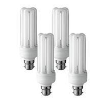 Diall B22 20W CFL Stick Light Bulb Pack of 4