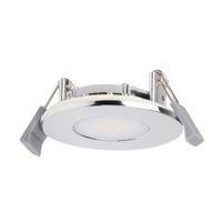 diall chrome effect led fixed downlight 75 w pack of 3