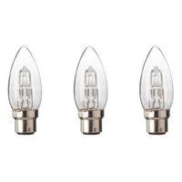 Diall B22 46W Halogen Dimmable Candle Light Bulb Pack of 3