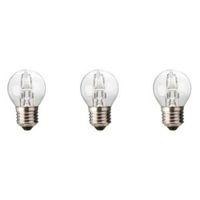 Diall E27 19W Halogen Dimmable Ball Light Bulb Pack of 3
