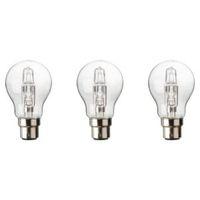 Diall B22 77W Halogen Dimmable Classic Light Bulb Pack of 3